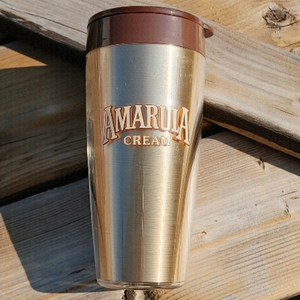 Amarula Cream Gold Tumblr Plastic Mug with Lid